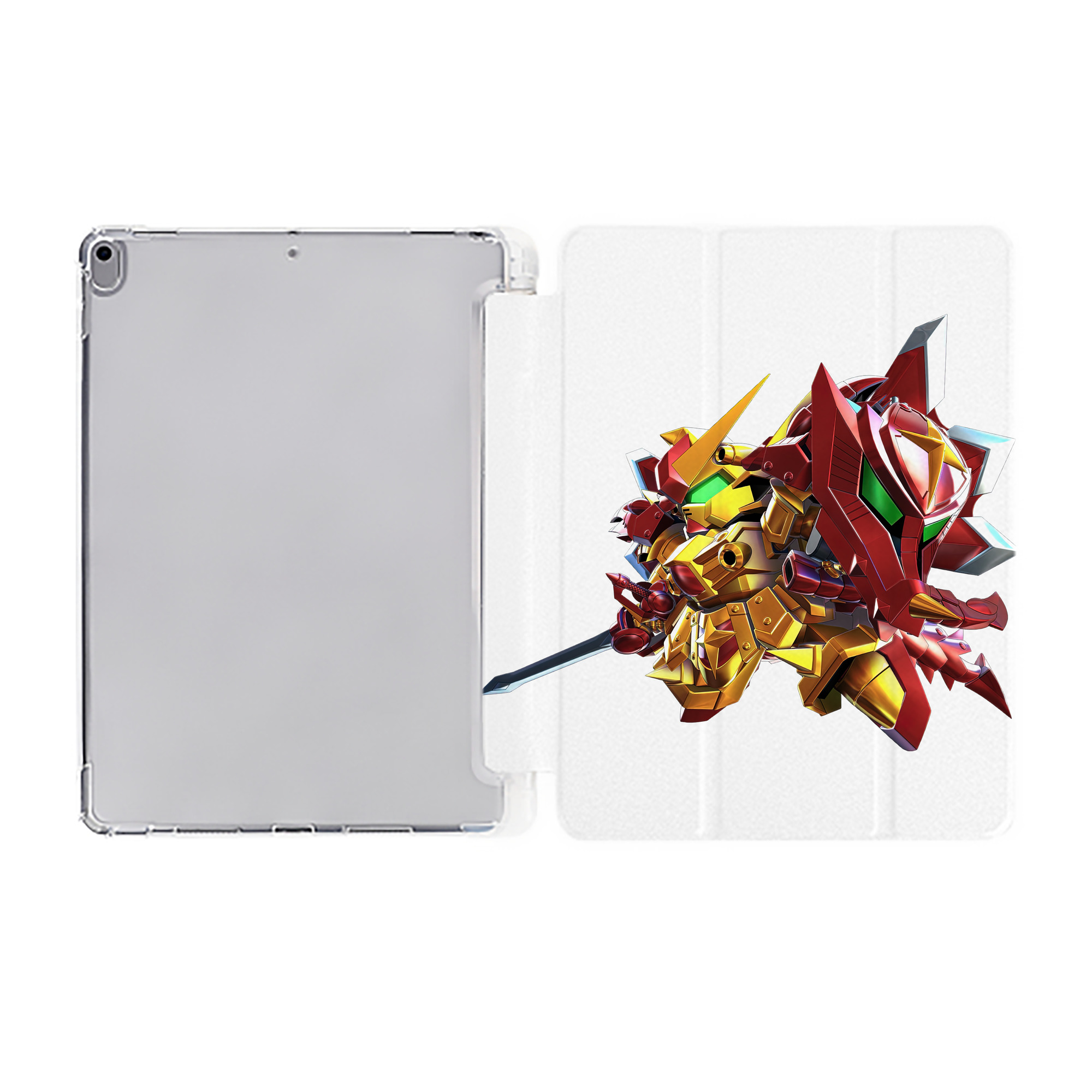（画像用） 機動戦士ガンダム Mobile Suit Gundam IPad ケース ペン収納付き 三つ折りスタンド PUレザー×シリコン 対応機種9.5/10.5/10.9インチ